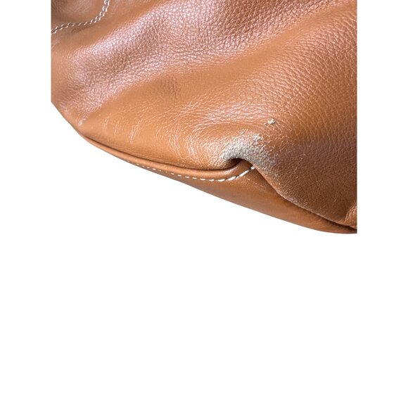 Vintage Y2K North Style Brown Leather Shoulder Tote Bag Purse Satchel Handbag - Picture 13 of 13